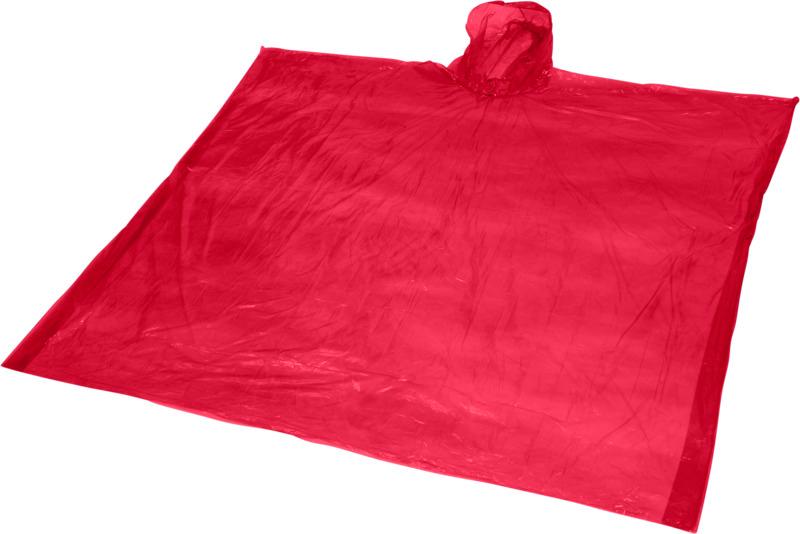 Ziva disposable rain poncho with storage pouch