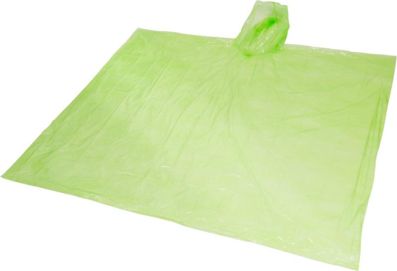 Ziva disposable rain poncho with storage pouch
