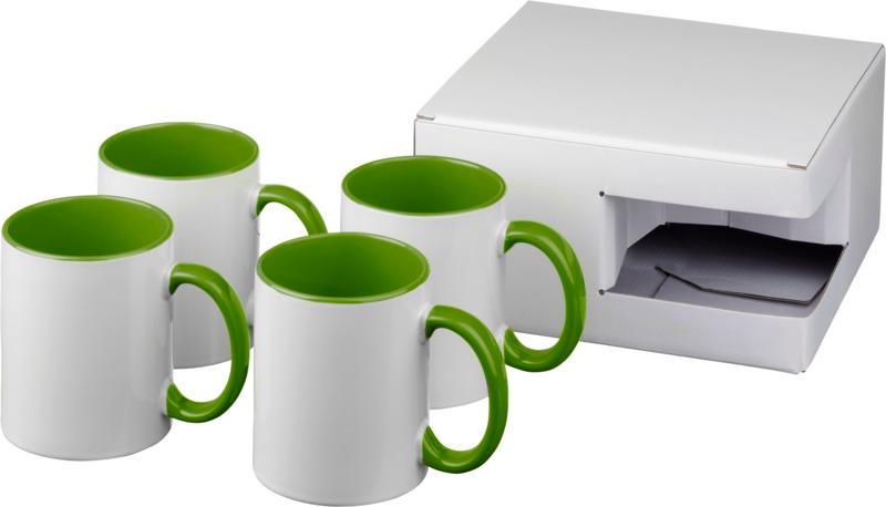 Ceramic sublimation mug 4-pieces gift set