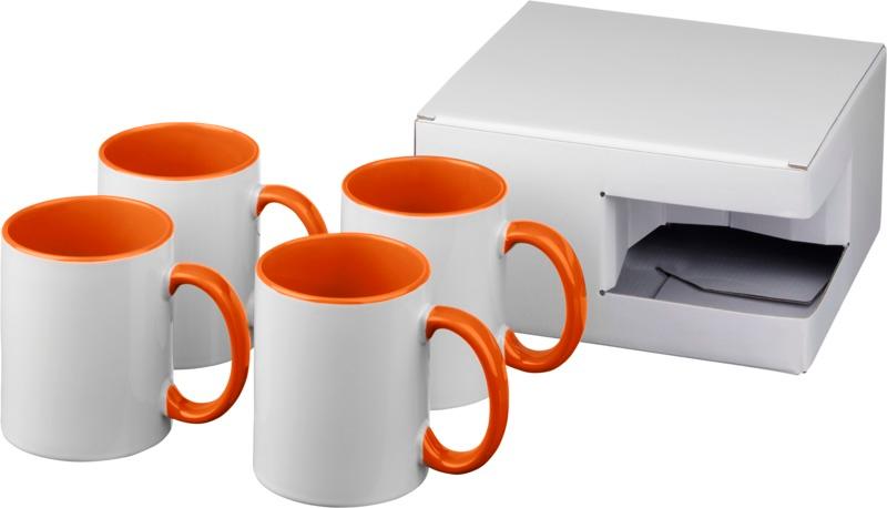 Ceramic sublimation mug 4-pieces gift set