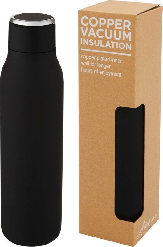 Marka 600 ml copper vacuum insulated bottle with metal loop