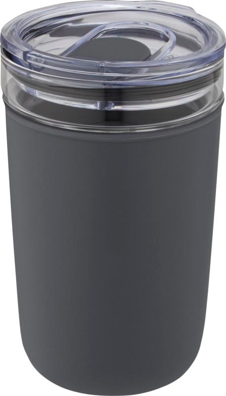 Bello 420 ml glass tumbler with recycled plastic outer wall