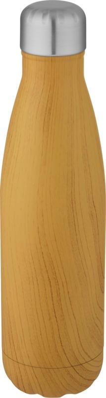 Cove 500 ml vacuum insulated stainless steel bottle with wood print