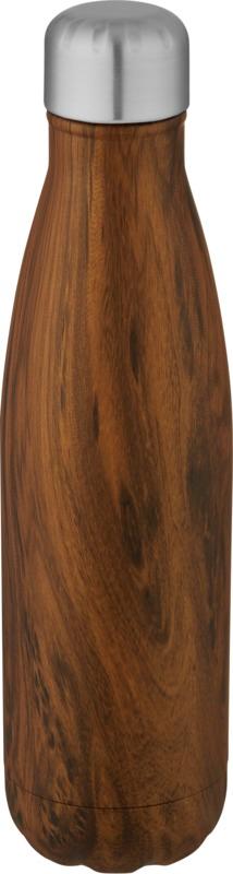Cove 500 ml vacuum insulated stainless steel bottle with wood print