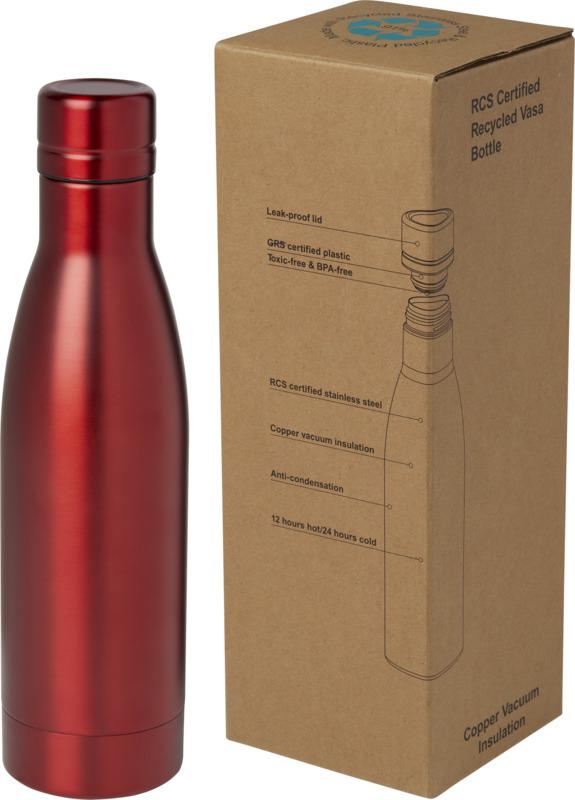 Vasa 500 ml RCS certified recycled stainless steel copper vacuum insulated bottle