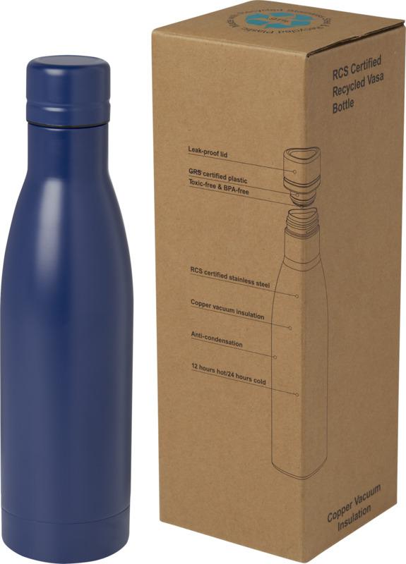 Vasa 500 ml RCS certified recycled stainless steel copper vacuum insulated bottle
