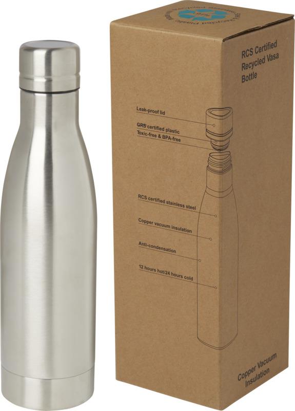 Vasa 500 ml RCS certified recycled stainless steel copper vacuum insulated bottle