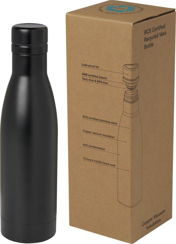 Vasa 500 ml RCS certified recycled stainless steel copper vacuum insulated bottle