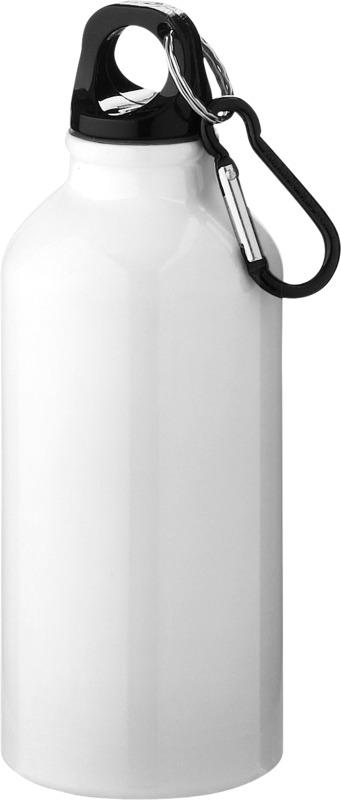 Oregon 400 ml RCS certified recycled aluminium water bottle with carabiner