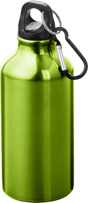 Oregon 400 ml RCS certified recycled aluminium water bottle with carabiner