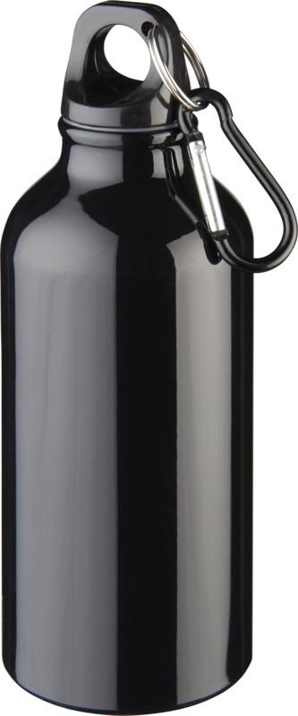 Oregon 400 ml RCS certified recycled aluminium water bottle with carabiner