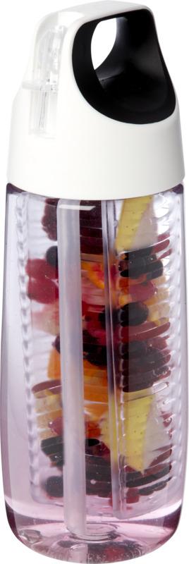 HydroFruit 700 ml recycled plastic sport bottle with flip lid and infuser