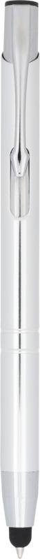 Moneta anodized aluminium click stylus ballpoint pen