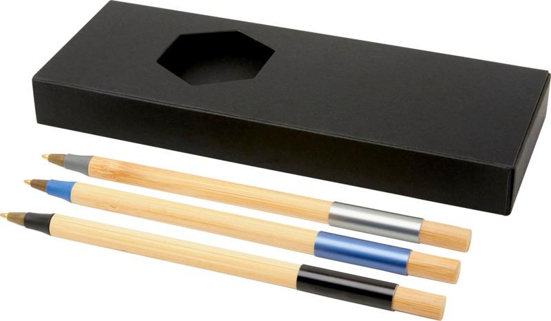 Kerf 3-piece bamboo pen set