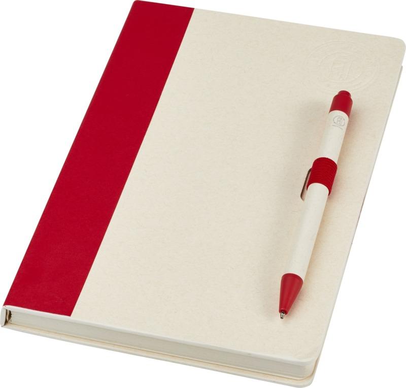 Dairy Dream A5 size reference recycled milk cartons notebook and ballpoint pen set