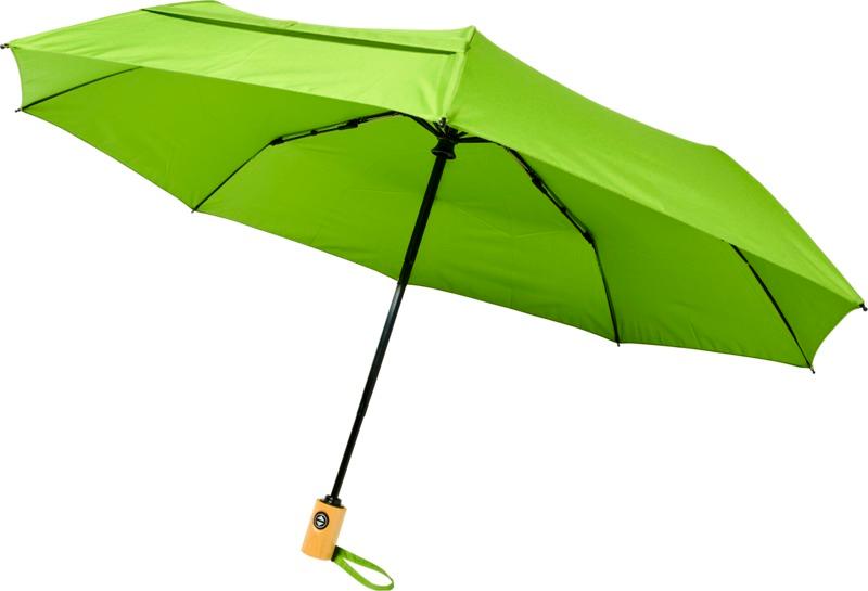 Bo 21" foldable auto open/close recycled PET umbrella