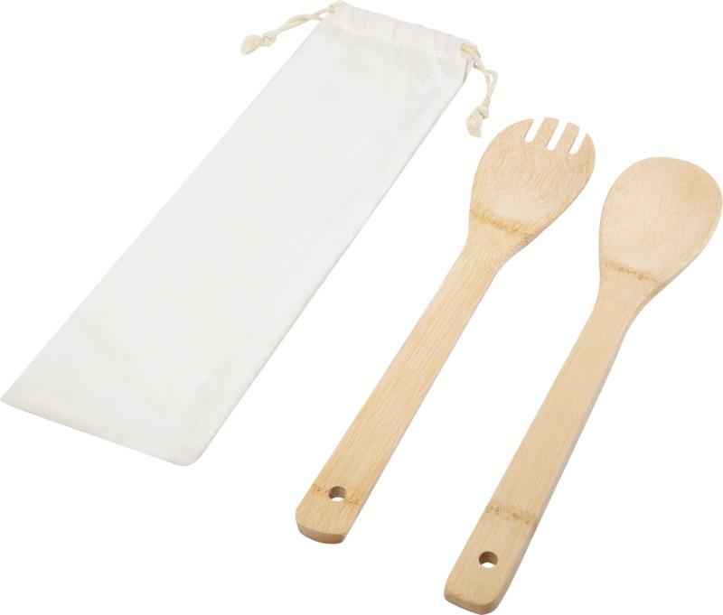 Endiv bamboo salad spoon and fork