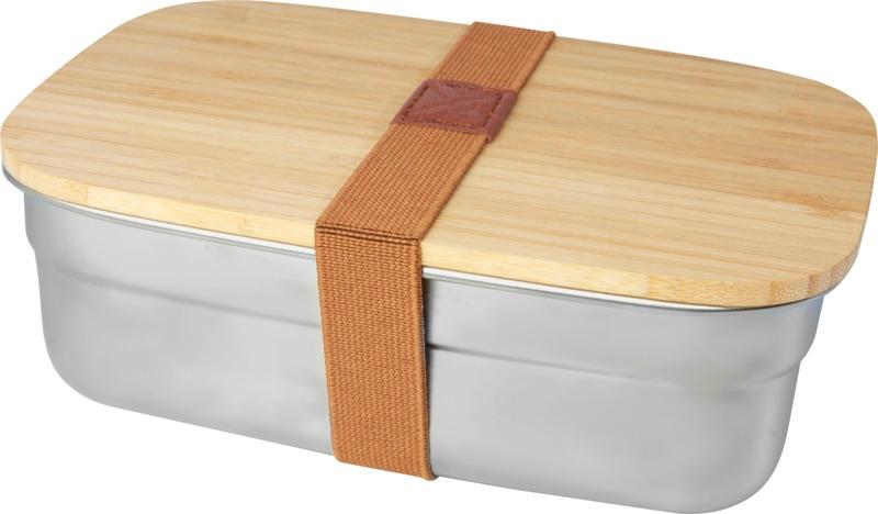 Tite stainless steel lunch box with bamboo lid