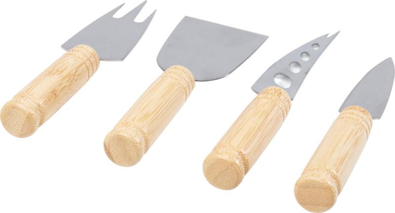 Cheds 4-piece bamboo cheese set