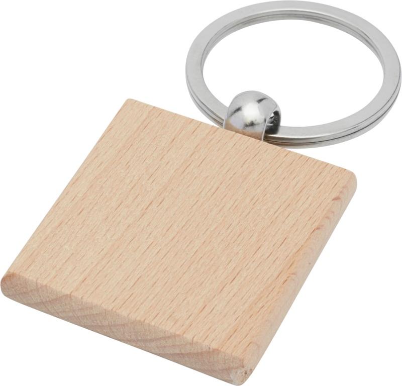 Gioia beech wood squared keychain