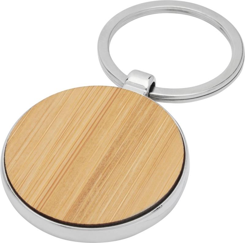 Nino bamboo round keychain
