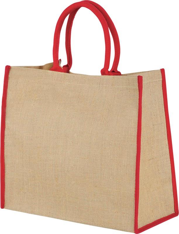 Harry coloured edge jute tote bag 25L