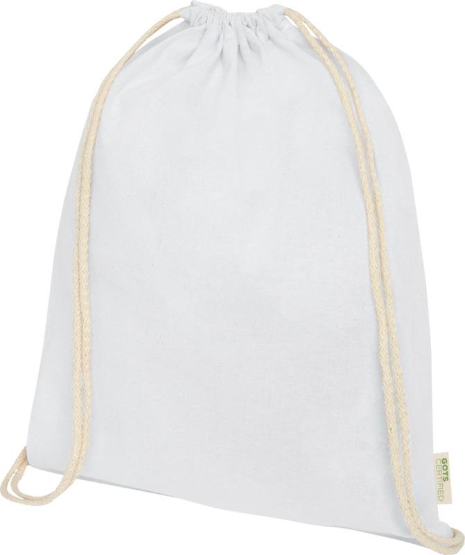 Orissa 100 g/m² GOTS organic cotton drawstring bag 5L