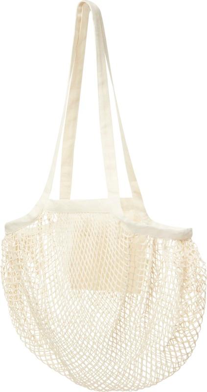 Pune 100 g/m² GOTS organic mesh cotton tote bag 6L