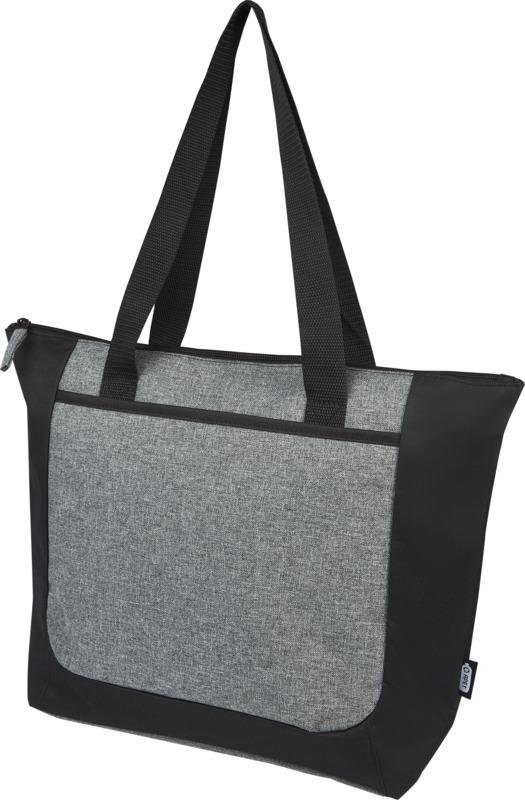 Reclaim GRS recycled two-tone zippered tote bag 15L