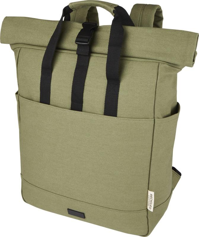 Joey 15” GRS recycled canvas rolltop laptop backpack 15L