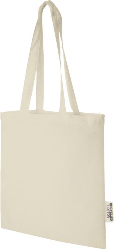 Madras 140 g/m2 GRS recycled cotton tote bag 7L