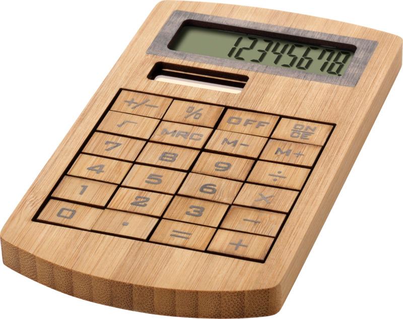 Eugene calculator made of bamboo