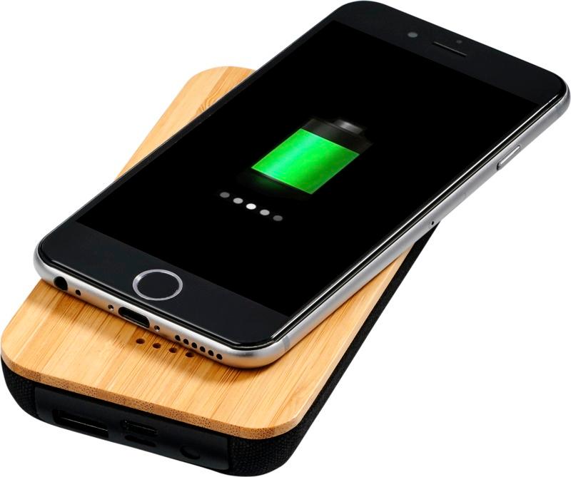 Future 6000 mAh bamboo/fabric wireless power bank