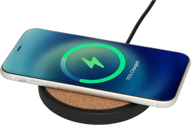 Kivi 10W limestone/cork wireless charging pad