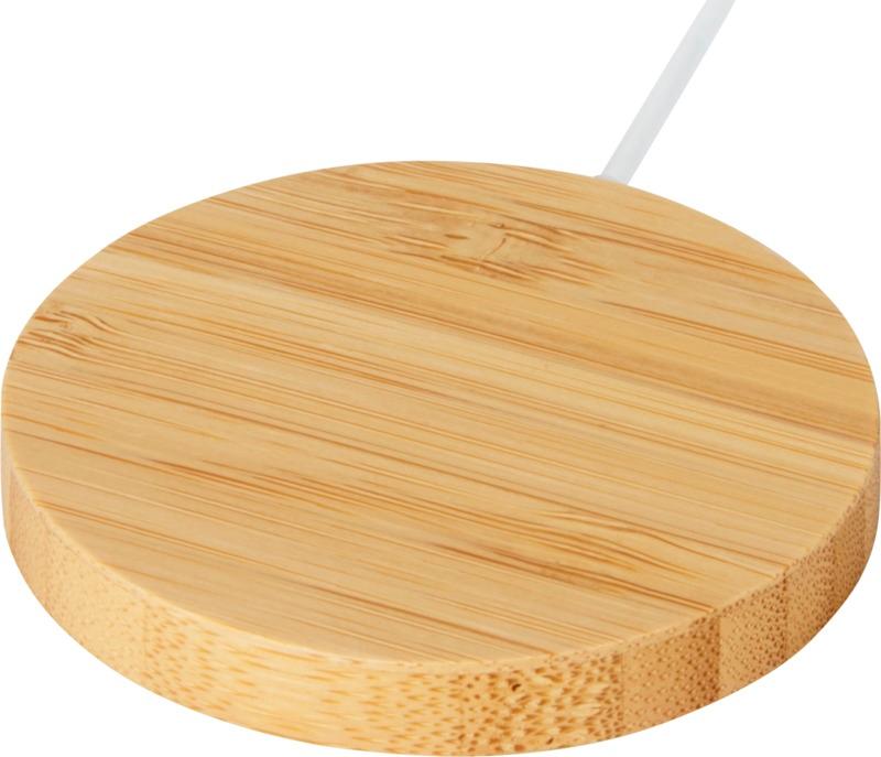 Atra 10W bamboo magnetic wireless charging pad