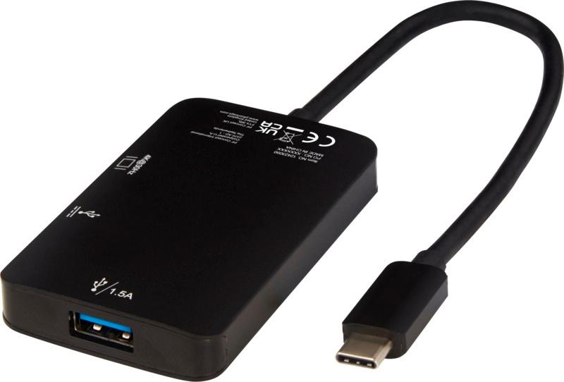 ADAPT aluminum Type-C  multimedia adapter (USB-A/Type-C/HDMI)