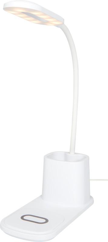 Bright desk lamp and organizer with wireless charger