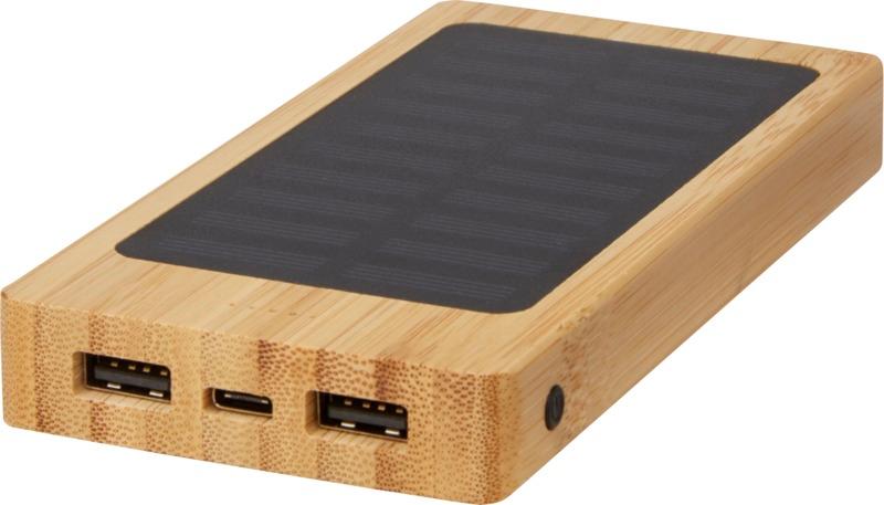 Alata 8000 mAh bamboo solar power bank