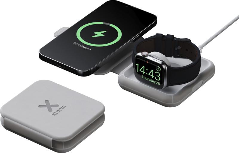 Xtorm XWF21 15W foldable 2-in-1 wireless travel charger