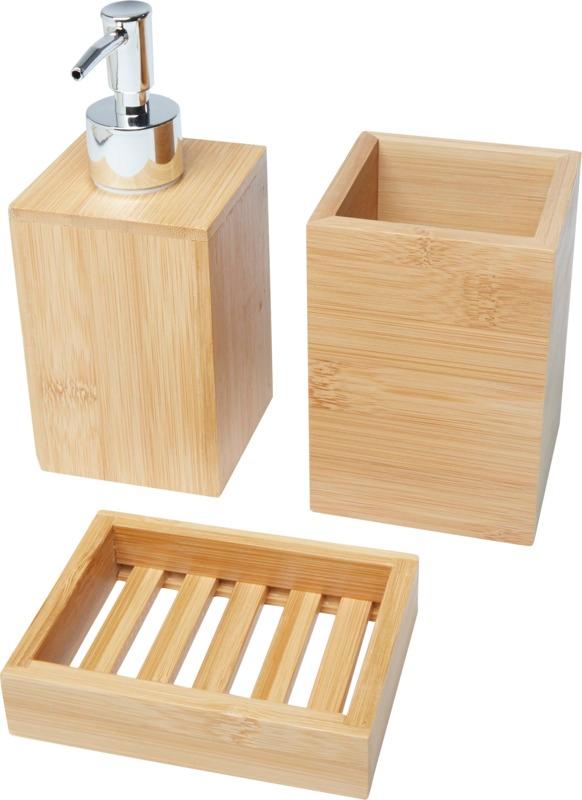 Hedon 3-piece bamboo bathroom set