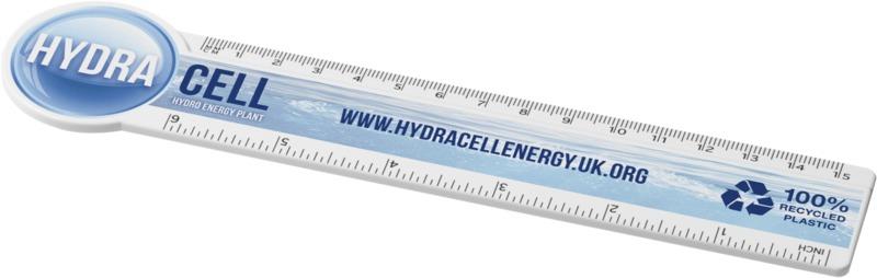 Tait 15 cm circle-shaped recycled plastic ruler 