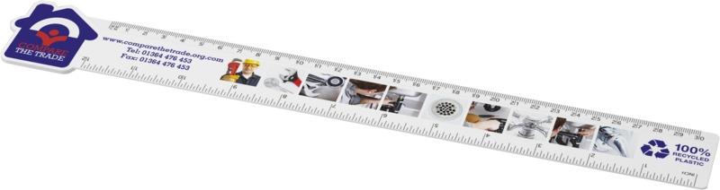 Tait 30cm house-shaped recycled plastic ruler