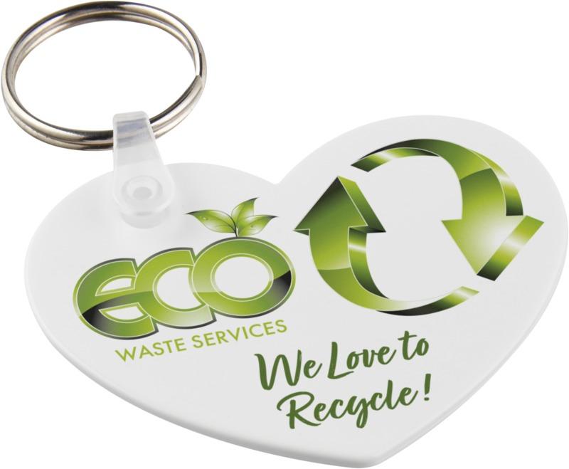 Tait heart-shaped recycled keychain