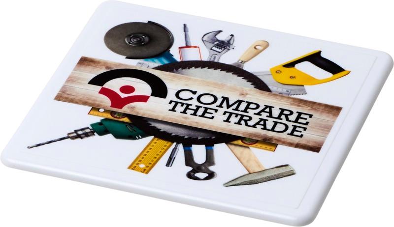 Renzo square plastic coaster