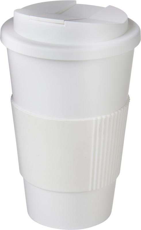 Americano® 350 ml tumbler with grip & spill-proof lid