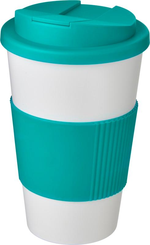 Americano® 350 ml tumbler with grip & spill-proof lid
