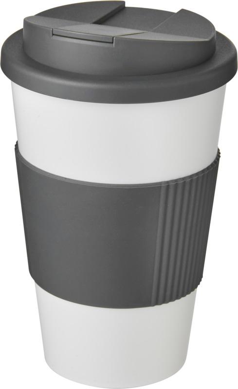 Americano® 350 ml tumbler with grip & spill-proof lid