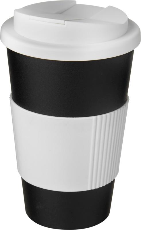 Americano® 350 ml tumbler with grip & spill-proof lid