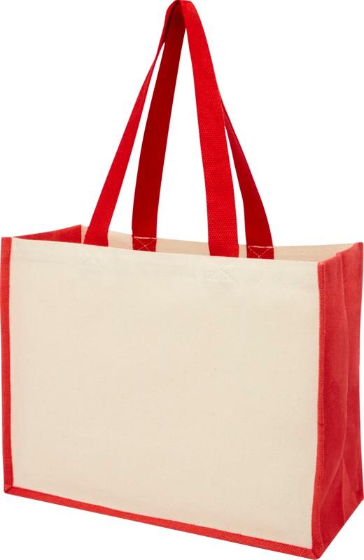 Varai 320 g/m² canvas and jute shopping tote bag 23L