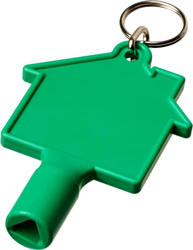 Maximilian house-shaped utility key with keychain